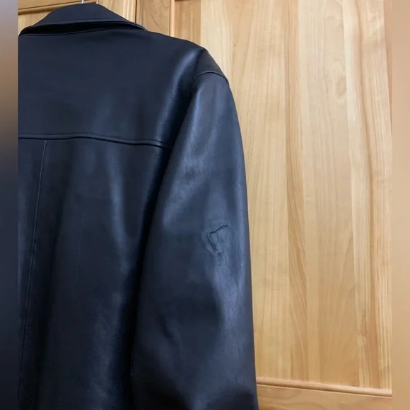 Vince Camuto black genuine leather jacket